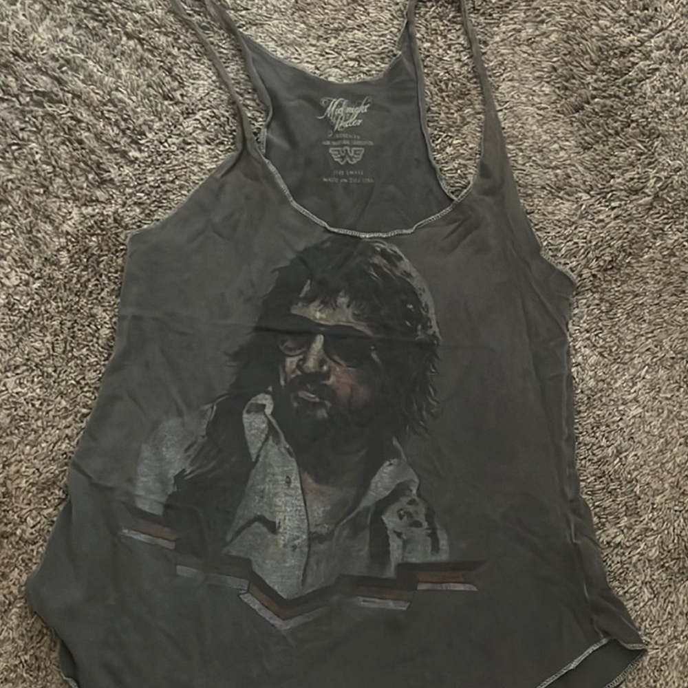 WANTED Midnight Rider brand.Show me other MR brand Waylon or Willie tanks